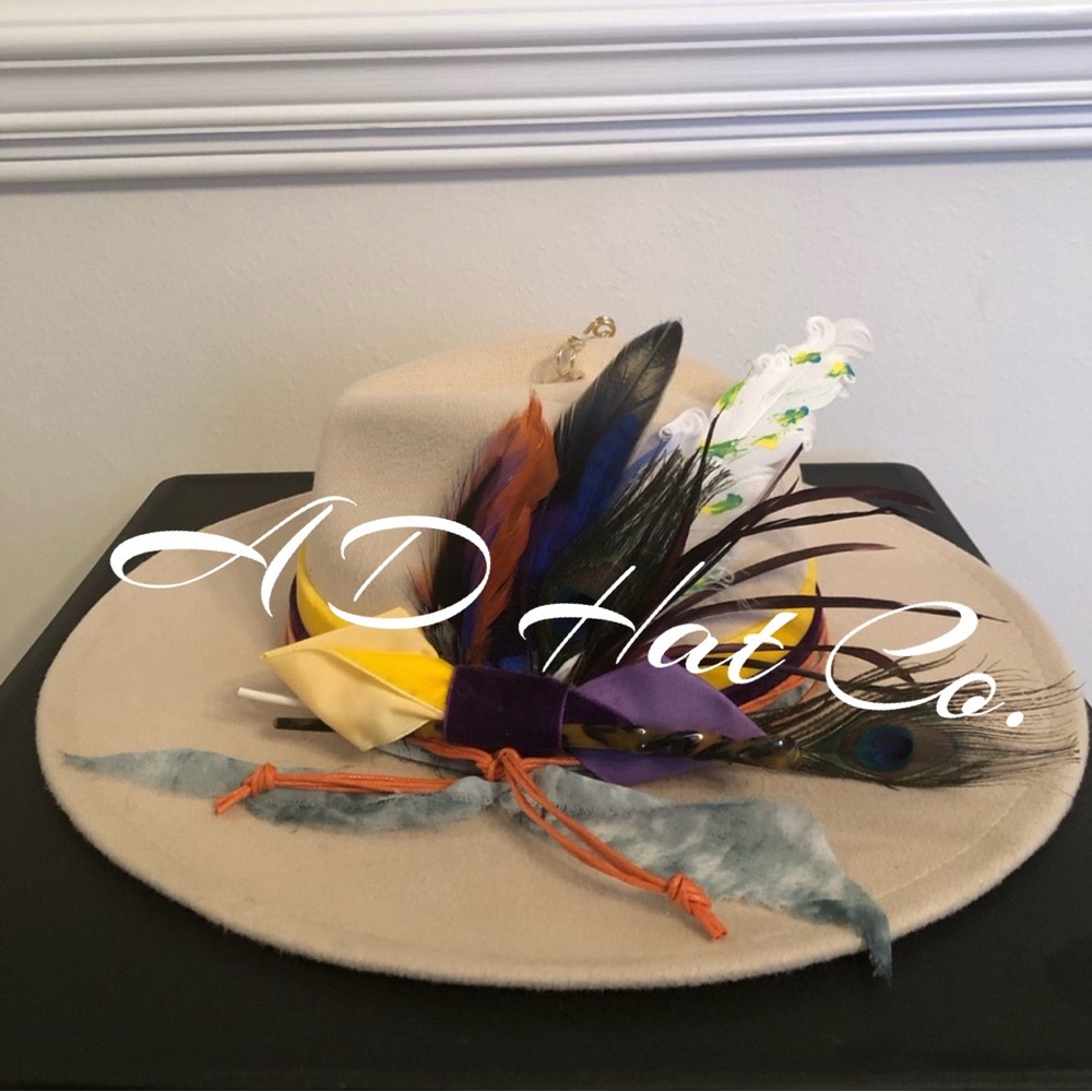 Custom-Made Felt Fedora - “Brunch Barbie”